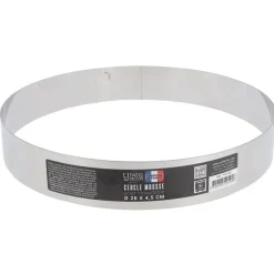 Cerf Dellier Cercle à mousse inox H 4,5 cm Ø 28 cm