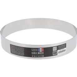 Cerf Dellier Cercle à mousse inox H 4,5 cm Ø 26 cm