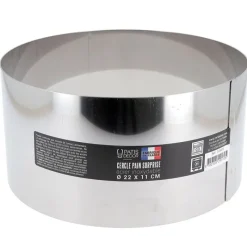 Cerf Dellier Cercle à pain surprise inox H 11 cm Diam 22 cm