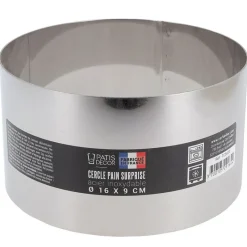 Cerf Dellier Cercle à pain surprise inox H 9 cm Ø 16 cm