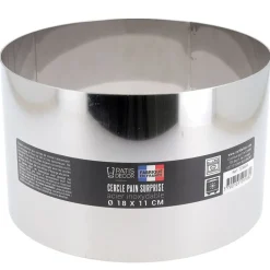 Cerf Dellier Cercle à pain surprise inox H 11 cm Diam 18 cm