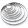Cerf Dellier Cercle à tarte perforé à bord droit inox H 2 cm De Buyer