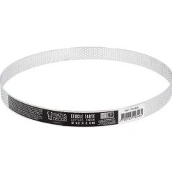 Cerf Dellier Cercle à tarte perforé inox H 2 cm Ø 22 cm