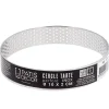 Cerf Dellier Cercle à tarte perforé inox H 2 cm Ø 10 cm