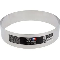 Cerf Dellier Cercle à vacherin inox H 6 cm Ø 26 cm