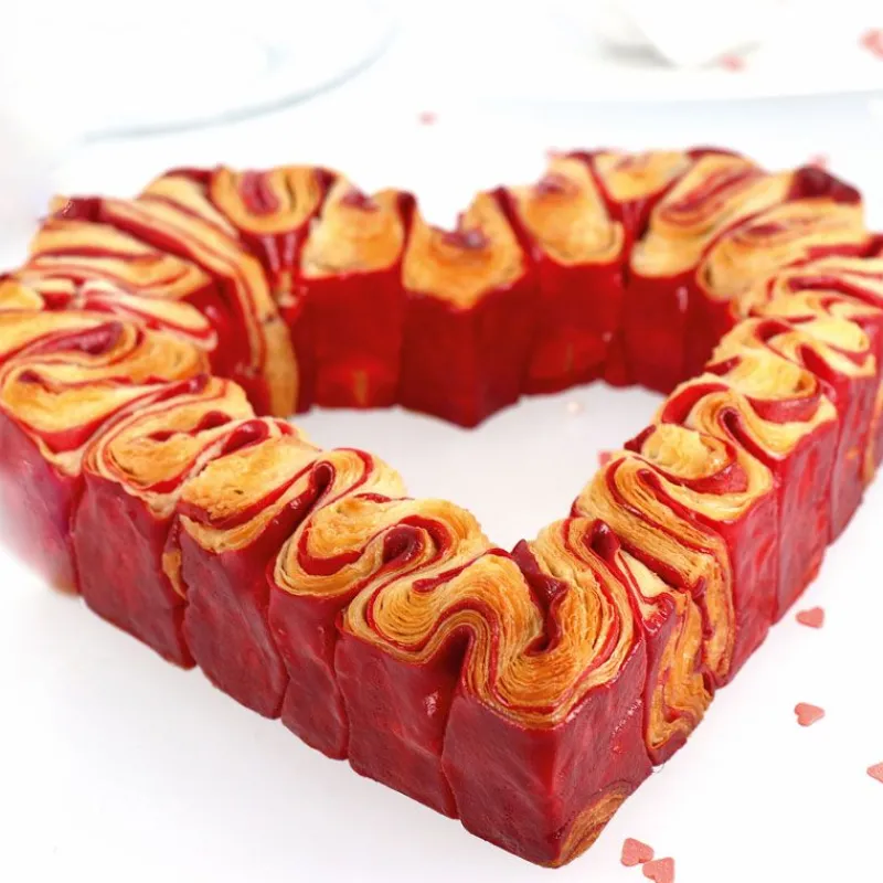 Cerf Dellier Cercle mousse coeur 24 cm H 4,5 cm