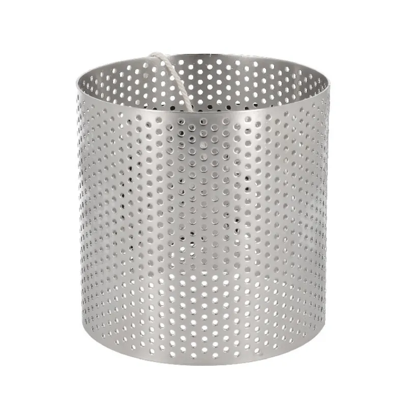 Cerf Dellier Cercle perforé rond en acier inoxydable rond - Ø 8 cm