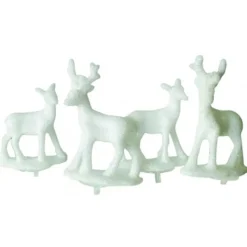 Cerf Dellier Cerf et biche blancs sur pique (x24)