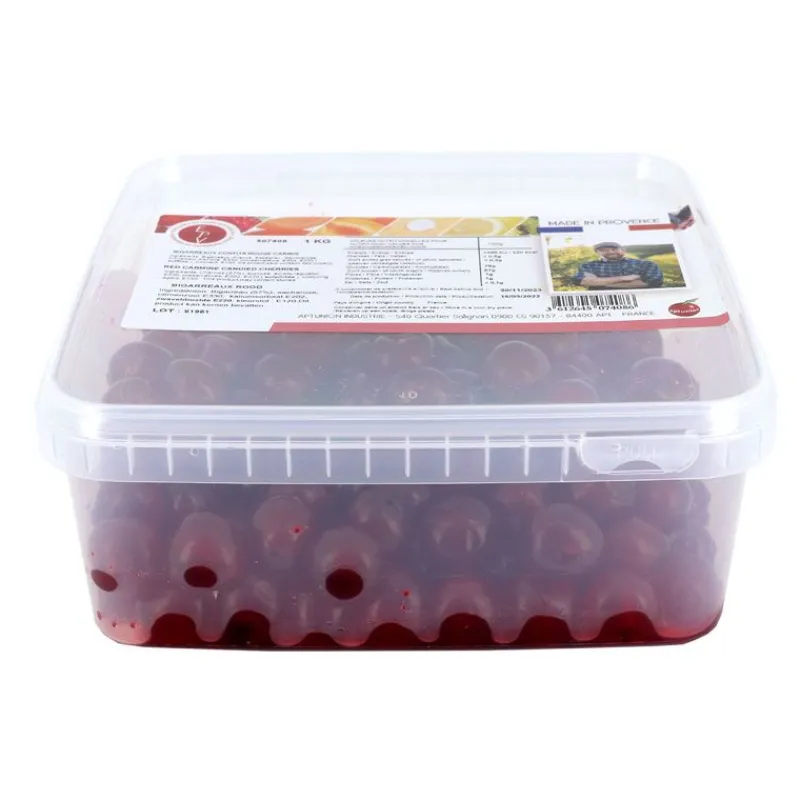 Cerf Dellier Cerises Bigarreaux confites rouges 1 Kg