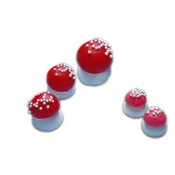 Cerf Dellier Champignons rouges 17 mm (x100)