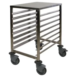 Cerf Dellier Chariot bas inox 8 niveaux 600x400