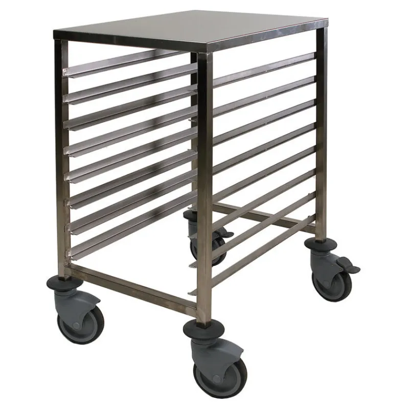 Cerf Dellier Chariot bas inox 8 niveaux 600x400