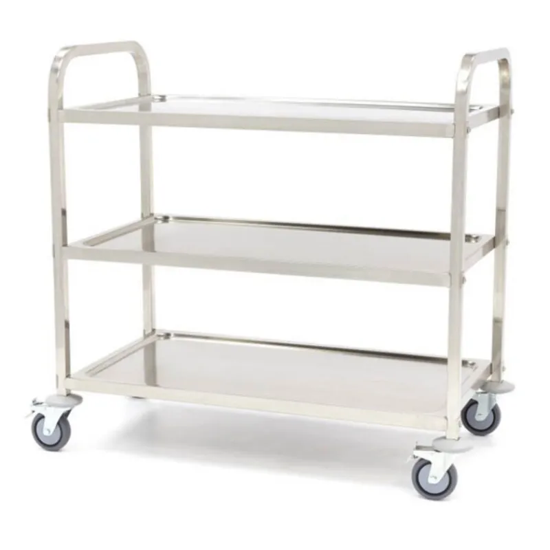 Cerf Dellier Chariot de Service Inox 3 niveaux