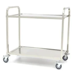 Cerf Dellier Chariot de Service Inox 2 niveaux