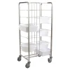 Cerf Dellier Chariot inox pour 16 bacs à pâtons espacement 18,5 cm