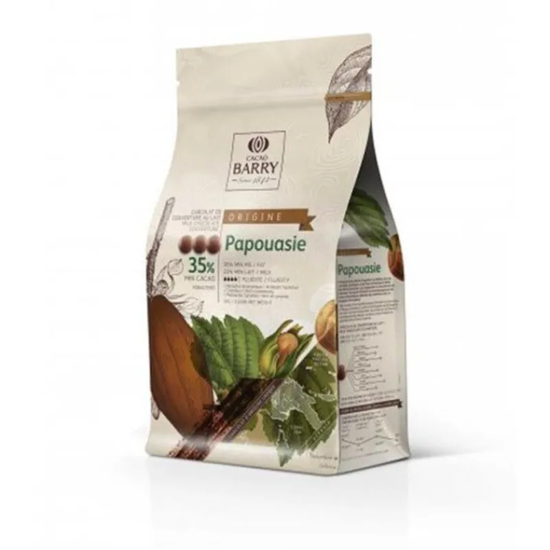 Cerf Dellier Chocolat de Couverture au lait origine Papouasie 35 % 2,5 Kg