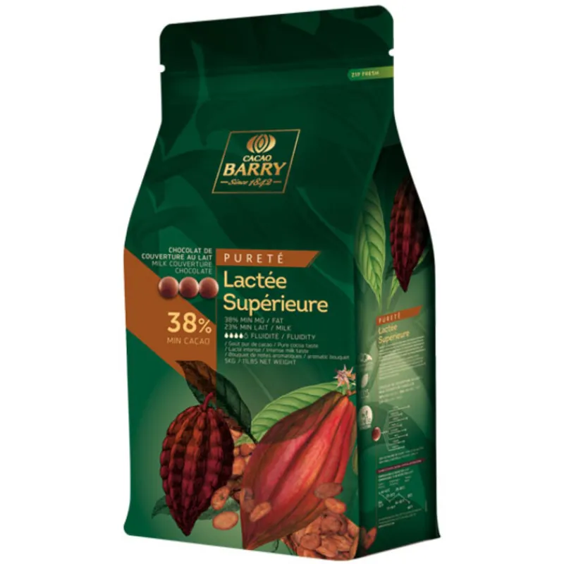 Cerf Dellier Chocolat de Couverture lactée supérieure 38 % 5 kg