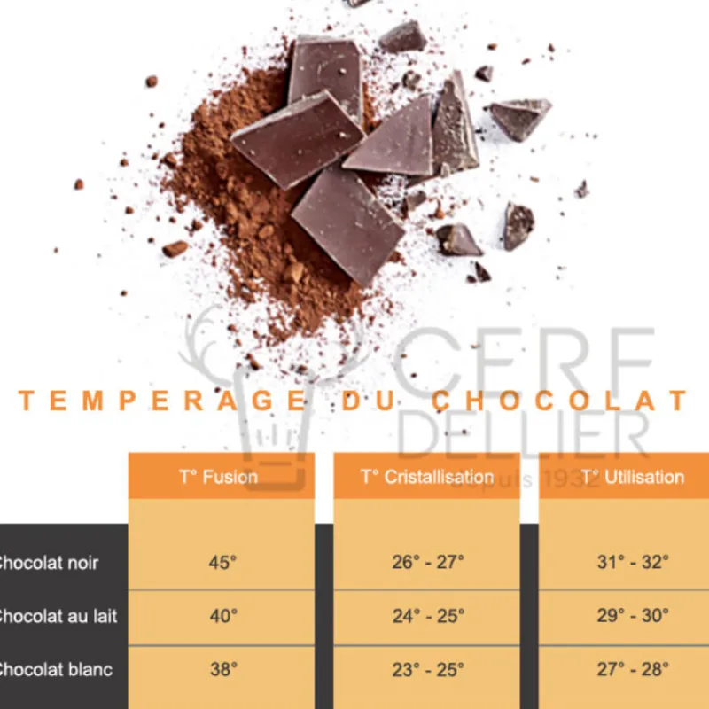 Cerf Dellier Chocolat de Couverture Noir origine Mexique 66 % 1 Kg