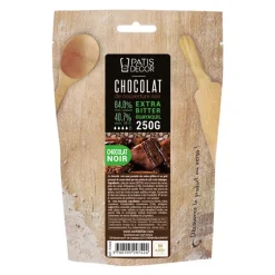 Cerf Dellier Chocolat de Couverture Noir Extra Bitter Guayaquil 64 % 250 g