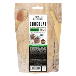 Cerf Dellier Chocolat de couverture végétal doux Patisdécor 250 g