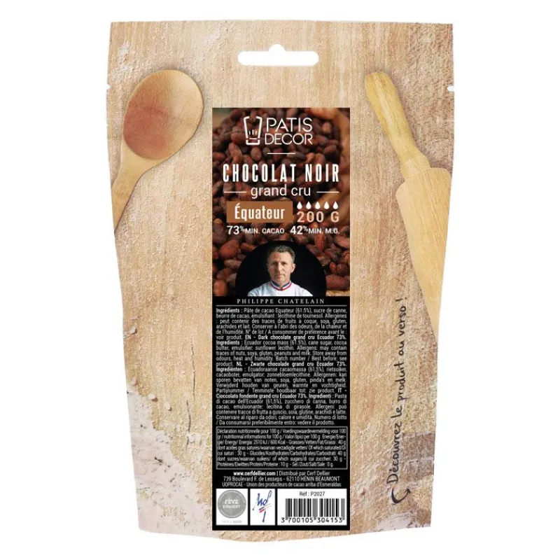 Cerf Dellier Chocolat noir grand cru Equateur 73 % 200 g