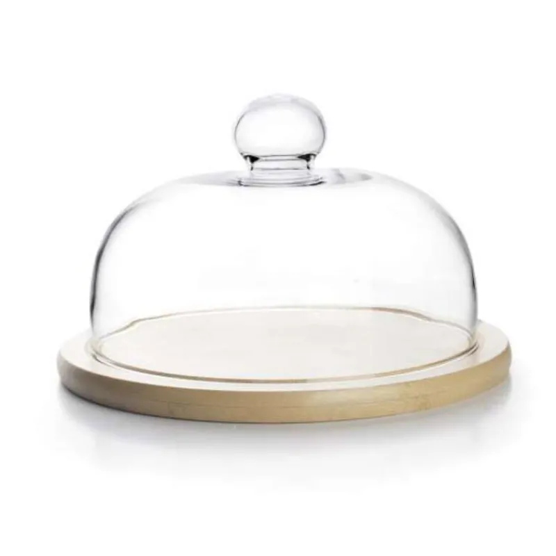 Cerf Dellier Cloche à fromage bambou couvercle verre