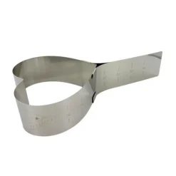 Cerf Dellier Coeur inox extensible 12 à 26 cm H 7 cm