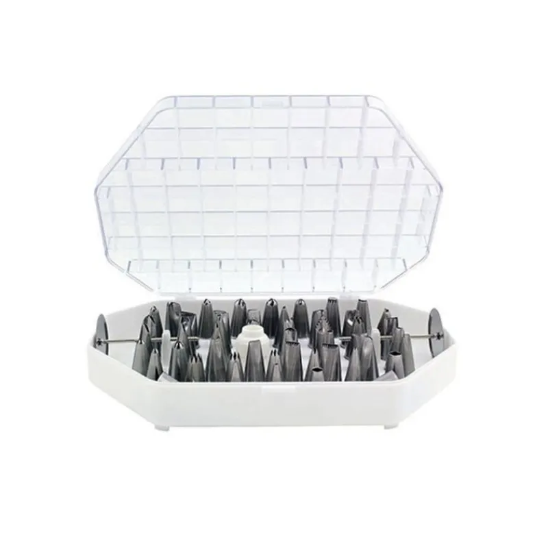 Cerf Dellier Coffret 55 douilles décors fins assorties inox