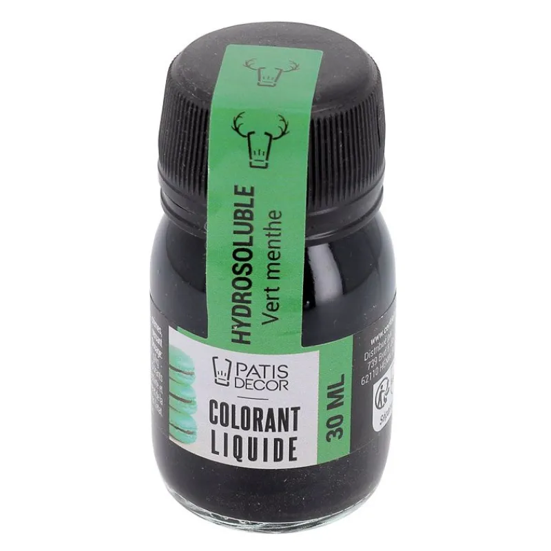 Cerf Dellier Colorant liquide hydrosoluble vert menthe 30 ml