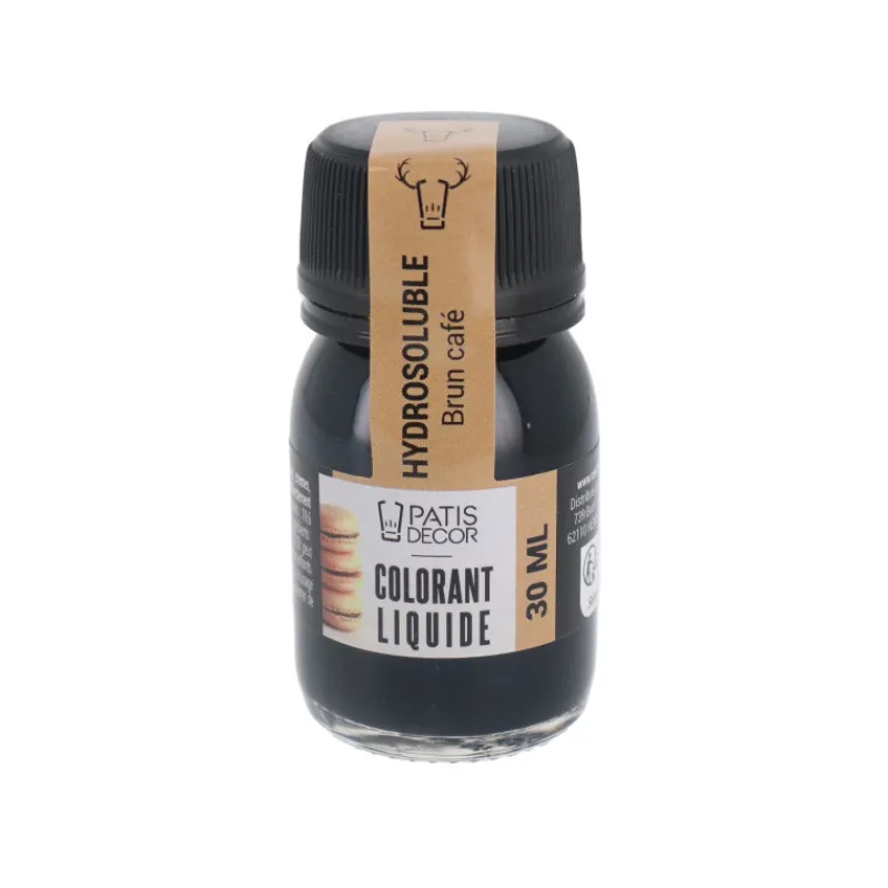 Cerf Dellier Colorant liquide hydrosoluble brun café 30 ml