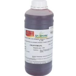 Cerf Dellier Colorant liquide hydrosoluble rouge fraise 1L