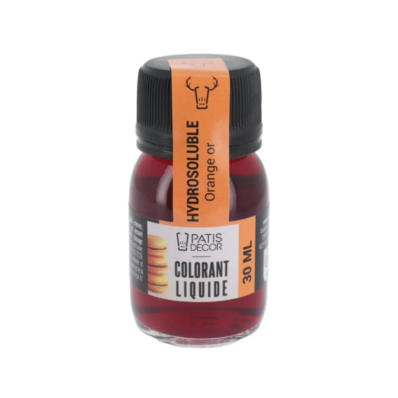 Cerf Dellier Colorant liquide hydrosoluble orange or 30 ml