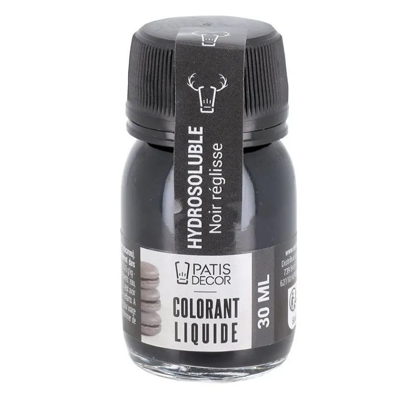 Cerf Dellier Colorant liquide hydrosoluble noir réglisse 30 ml