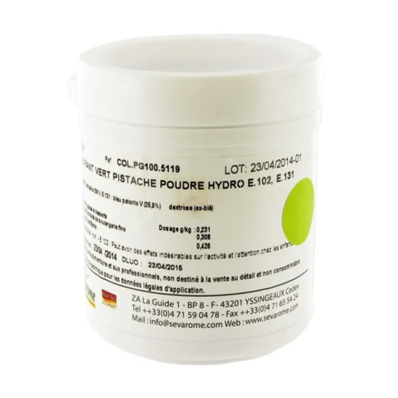 Cerf Dellier Colorant poudre alimentaire Vert Pistache 100 g