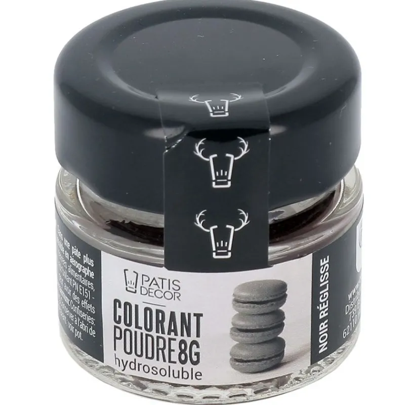 Cerf Dellier Colorant poudre hydrosoluble noir réglisse 8 g