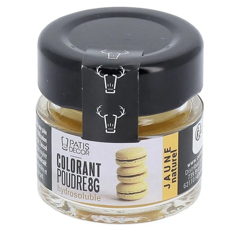 Cerf Dellier Colorant poudre hydrosoluble jaune naturel 8 g