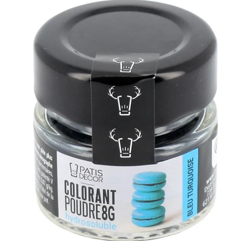 Cerf Dellier Colorant poudre hydrosoluble bleu turquoise 8 g