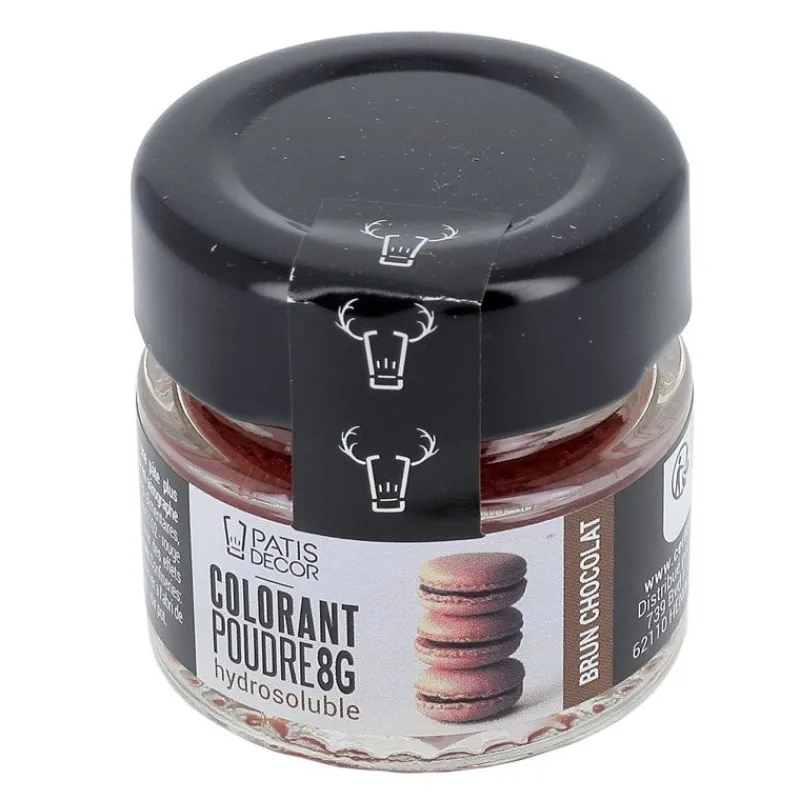 Cerf Dellier Colorant poudre hydrosoluble brun chocolat 8 g