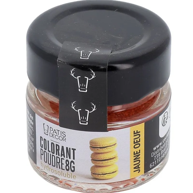 Cerf Dellier Colorant poudre hydrosoluble jaune oeuf 8 g