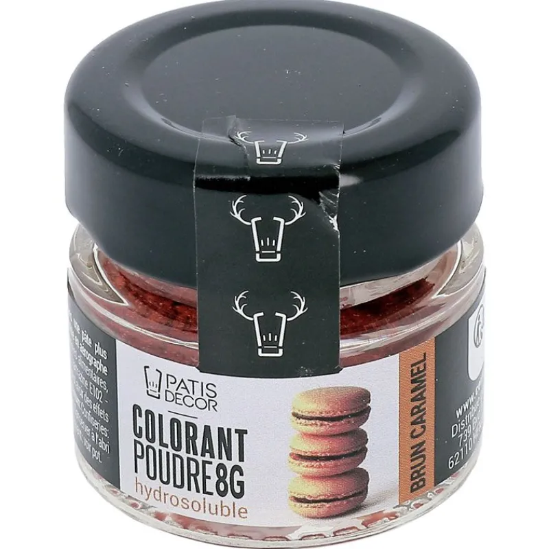 Cerf Dellier Colorant poudre hydrosoluble brun caramel 8 g