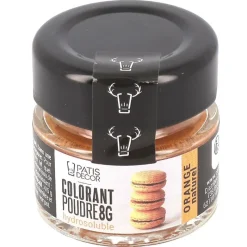Cerf Dellier Colorant poudre hydrosoluble orange naturel 8 g