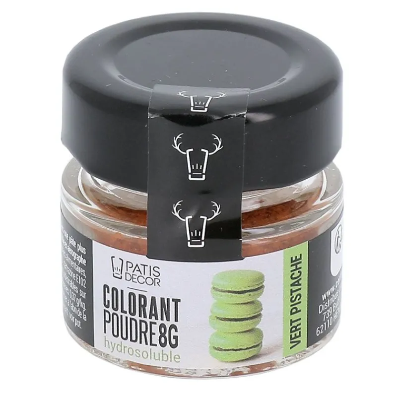 Cerf Dellier Colorant poudre hydrosoluble vert pistache 8 g