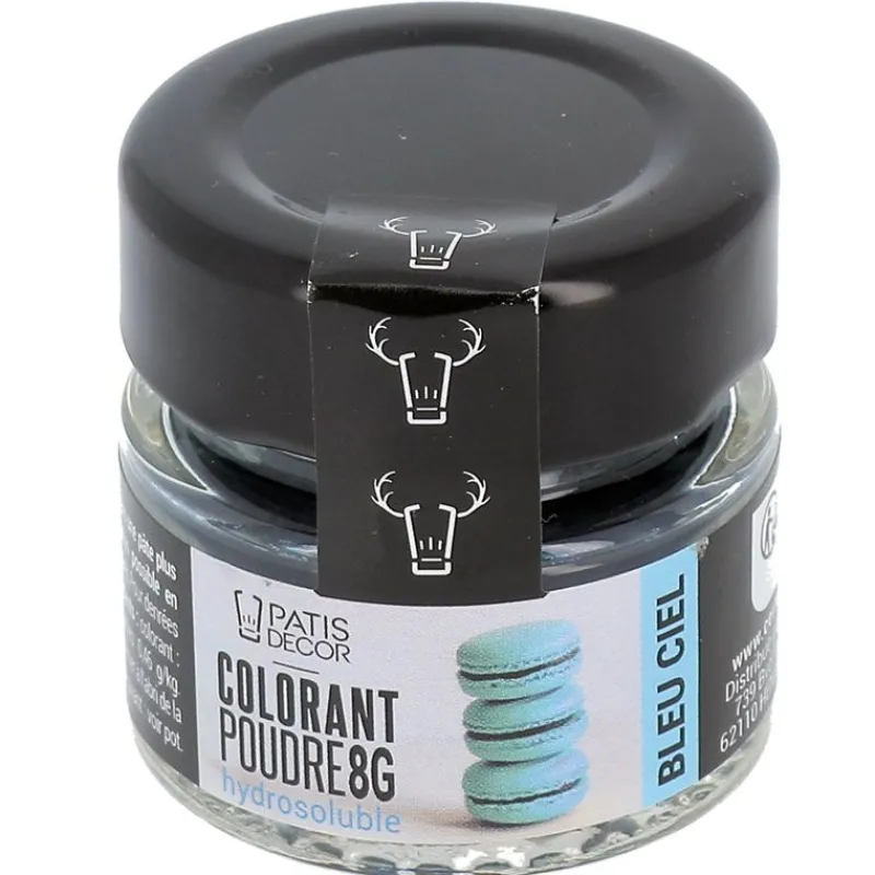 Cerf Dellier Colorant poudre hydrosoluble bleu ciel 8 g