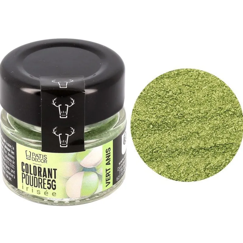 Cerf Dellier Colorant poudre irisé vert anis 5 g
