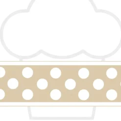Cerf Dellier Contour de gâteau individuel crème pois blancs 45 mm (10 m)