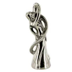 Cerf Dellier Couple de mariés argent enlacés 28,5 cm