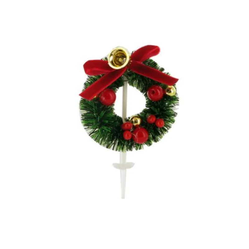 Cerf Dellier Couronne de Noël sur pique