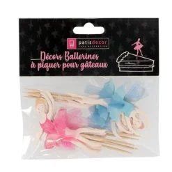 Cerf Dellier Cupcake Toppers Ballerines assorties (x 12)