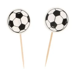 Cerf Dellier Cupcake Toppers Ballon de Foot (x 25)