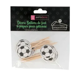 Cerf Dellier Cupcake Toppers Ballon de Foot (x 25)